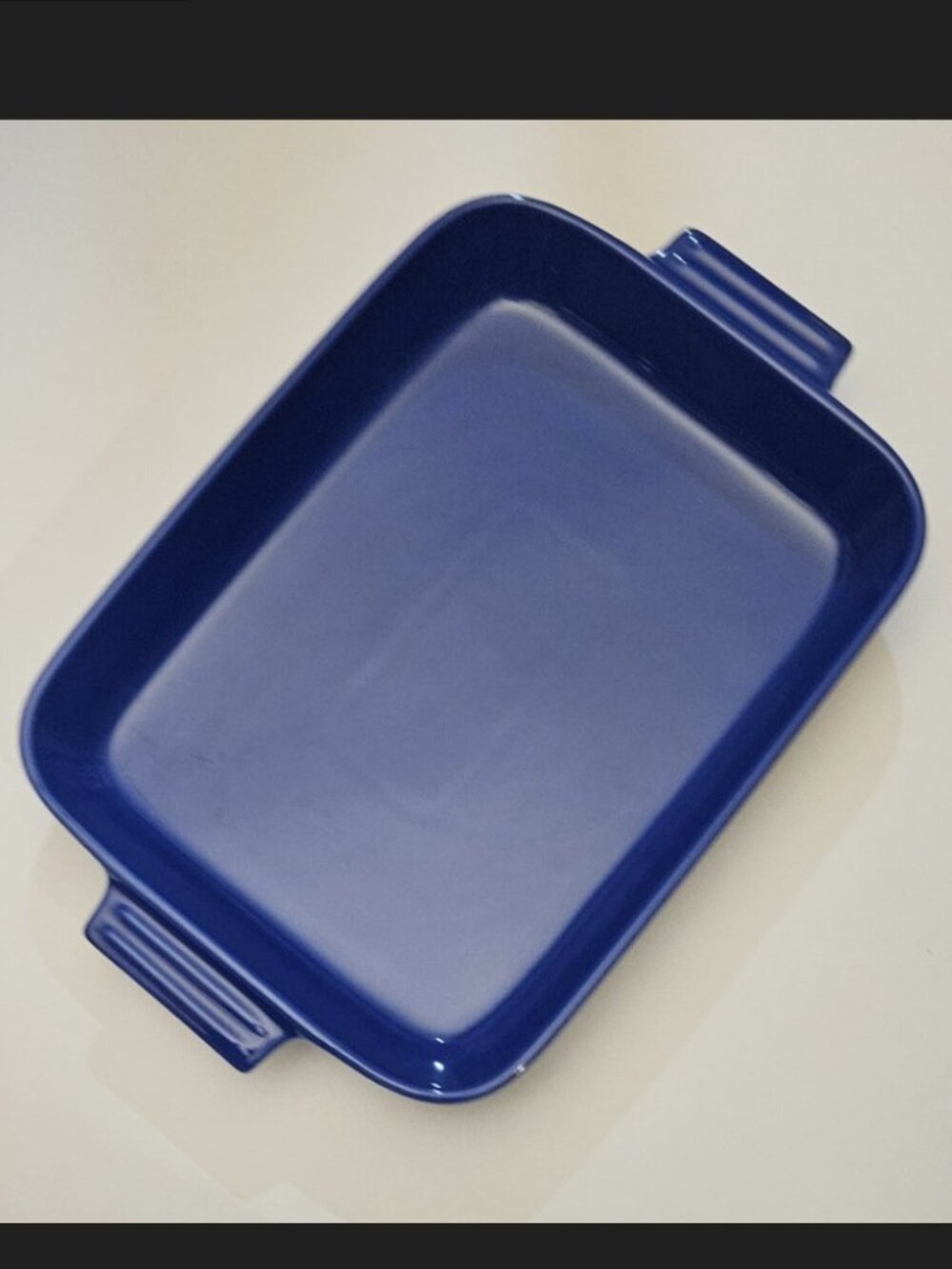 Cuisinart Blue Stoneware 2.75 Qt Casserole Bakeware Rectangular EUC